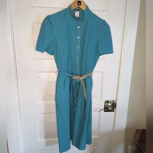 Vintage teal uniform dress